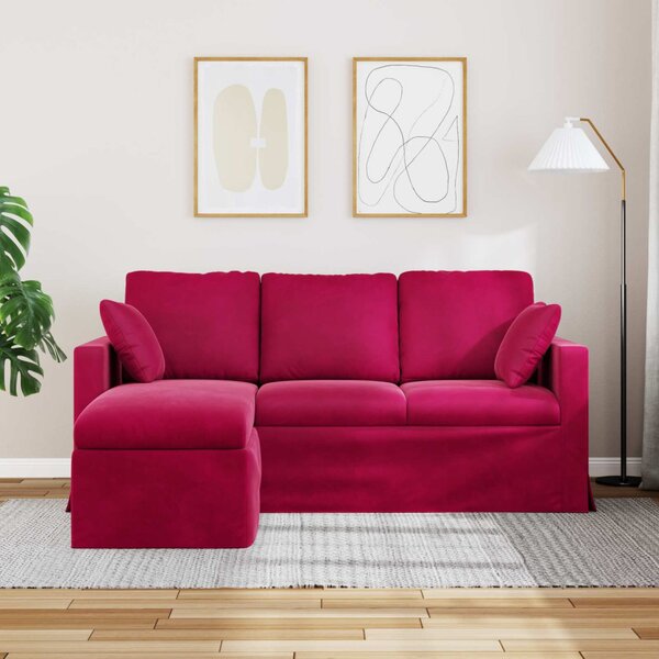 Kanapé Bordó 178 x 134 x 80 cm Bársony