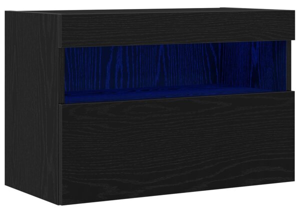 TV Fali Szekrény 60 x 30 x 40 cm Musta tammi Szerelt Fa