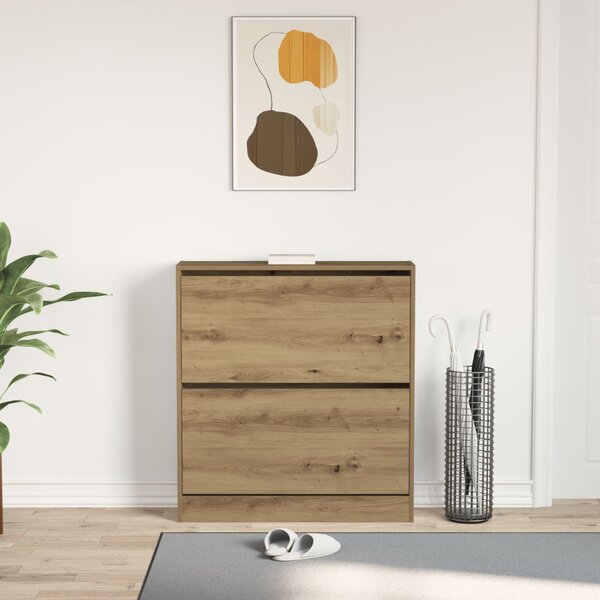 Cipőtároló Fekvő Zsúfolt Tölgy 80x21x87,5 cm