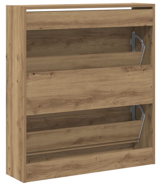 Cipőtároló Fekvő Zsúfolt Tölgy 80x21x87,5 cm