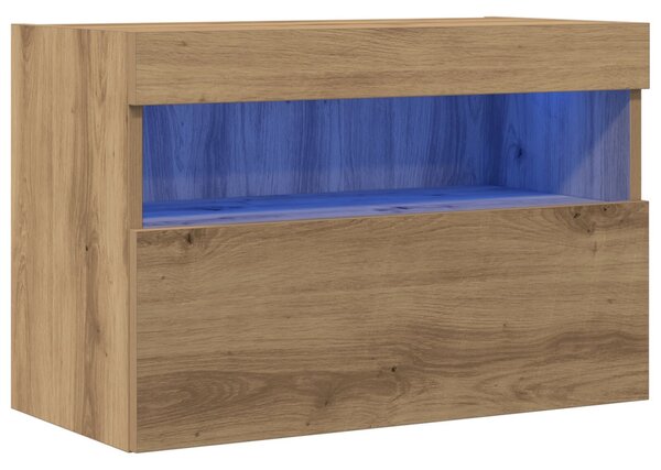 TV Fali Szekrény 60 x 30 x 40 cm kézműves tölgy Szerelt Fa