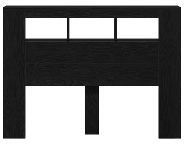 LED ágytámla Musta tammi 140 x 18,5 x 103,5 cm Faanyag