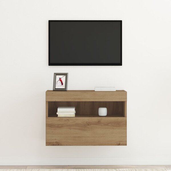 TV Fali Szekrény 60 x 30 x 40 cm kézműves tölgy Szerelt Fa