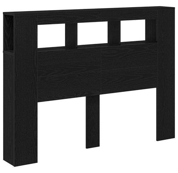 LED ágytámla Musta tammi 140 x 18,5 x 103,5 cm Faanyag