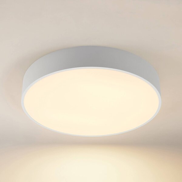 Arcchio LED mennyezeti lámpa Noabelle, Ø 60 cm, fehér, fém, dimmelhető, Fehér / opál, Konyha, fém, Modern