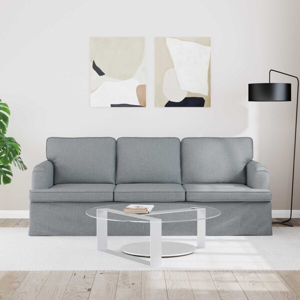 Kanapé Világosszürke 201 x 80 x 85 cm szövet