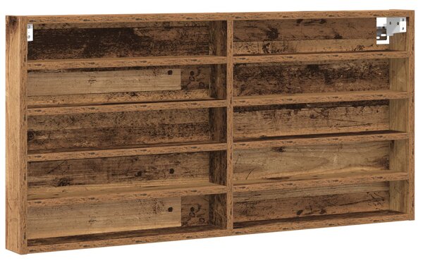Kiállító szekrény polcokkal Öreg fa 100 x 8,5 x 50 cm Faanyag