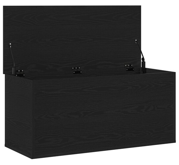 Tárolódoboz Fedéllel Fekete Tölgy 100x42x46 cm Mérnöki Fa