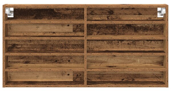 Kiállító szekrény polcokkal Öreg fa 100 x 8,5 x 50 cm Faanyag