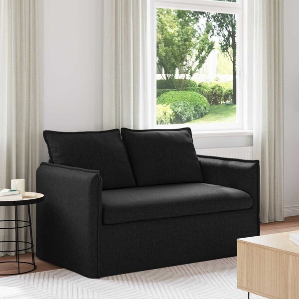 VidaXL Kanapé Fekete 136 x 82 x 85 cm szövet
