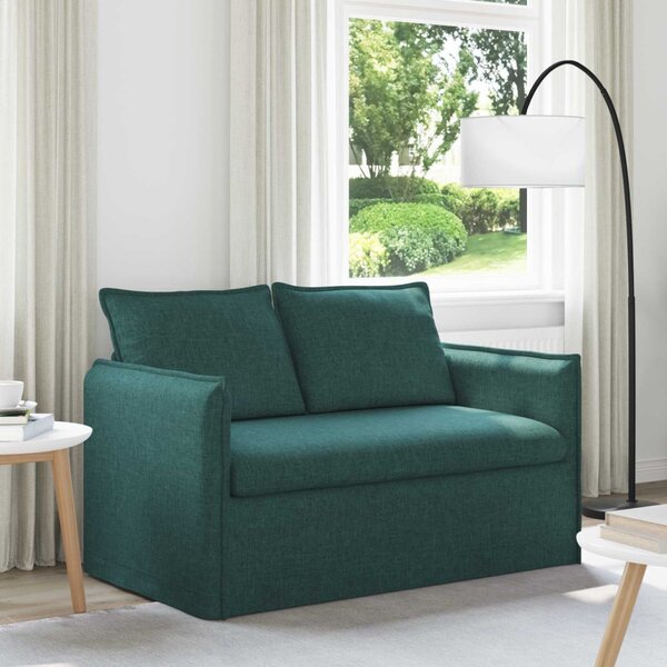 VidaXL Kanapé Sötétzöld 136 x 82 x 85 cm szövet