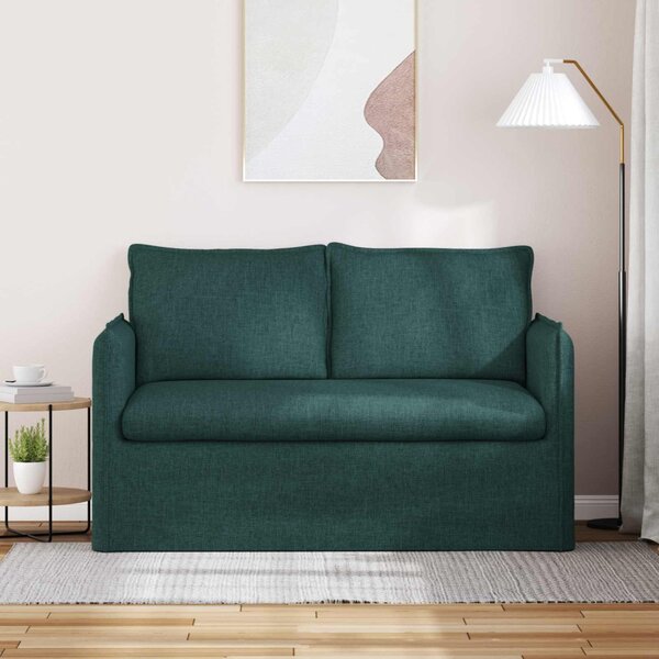 VidaXL Kanapé Sötétzöld 136 x 82 x 85 cm szövet