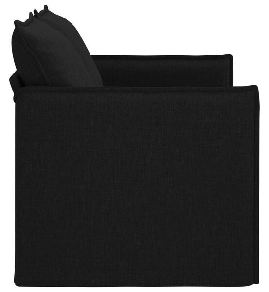 VidaXL Kanapé Fekete 136 x 82 x 85 cm szövet