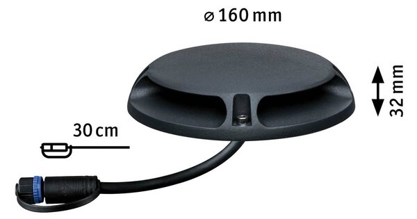 Paulmann Plug & Shine LED padlóvilágítás 93920 2x3W, dimmelhető, Fekete, Alumínium, Modern
