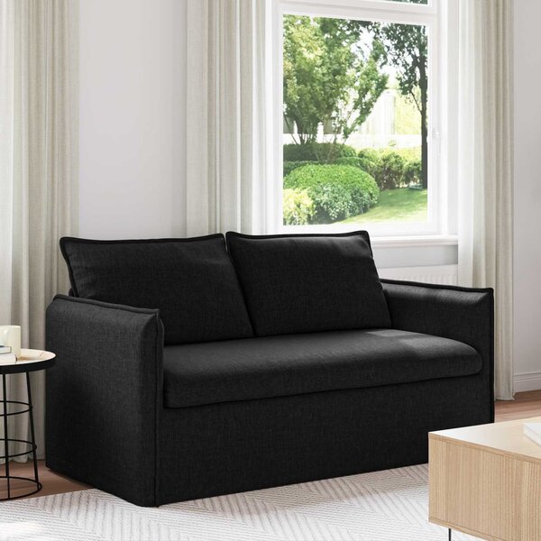 VidaXL Kanapé Fekete 156 x 82 x 85 cm szövet