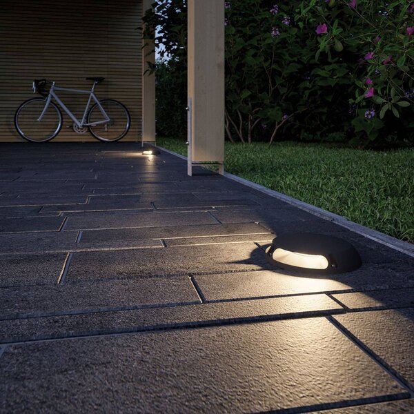 Paulmann Plug & Shine LED padlóvilágítás 93920 2x3W, dimmelhető, Fekete, Alumínium, Modern