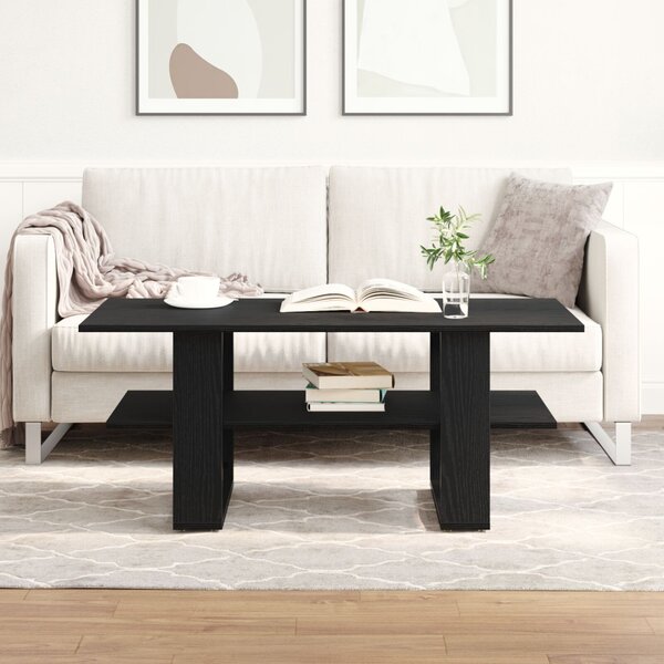 Dohányzóasztal Fekete tölgy 102 x 55 x 42 cm Faanyag
