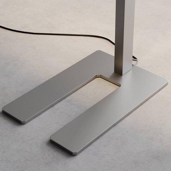 Arcchio LED álló lámpa Logan Basic, ezüst, 6000 lm, dimmelhető, dimmelhető, Alu / szürke / cink, Dolgozószoba / Iroda, Alumínium, Modern
