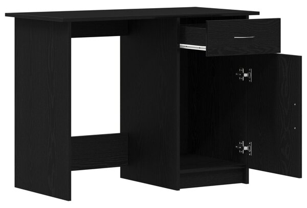 Asztal Fekete Tölgy 100x50x76 cm Szerelt Fa