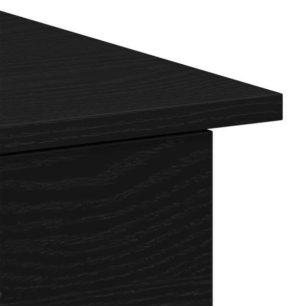 Asztal Fekete Tölgy 100x50x76 cm Szerelt Fa