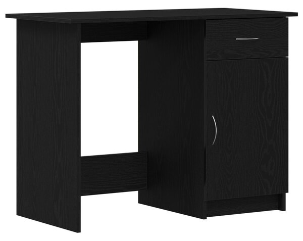 Asztal Fekete Tölgy 100x50x76 cm Szerelt Fa