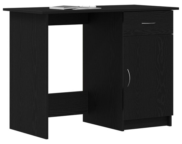 Asztal Fekete Tölgy 100x50x76 cm Szerelt Fa