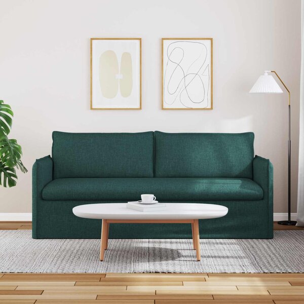 VidaXL Kanapé Sötétzöld 196 x 82 x 85 cm szövet