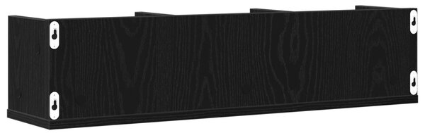 CD Falipolc Fekete Tölgy 75x18x18 cm Mérnöki Fa