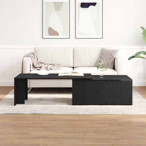 Dohányzóasztal Fekete tölgy 150 x 50 x 35 cm Faanyag