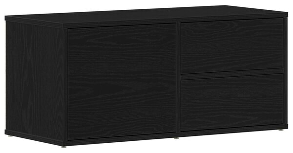 TV szekrény fiókkal Fekete tölgy 80 x 34 x 36 cm Faanyag
