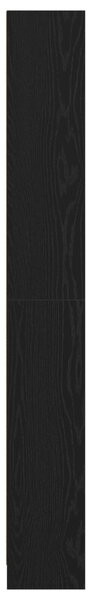 Fekete Tölgy Könyvespolc - 60 x 24 x 176 cm, Műanyag Fából