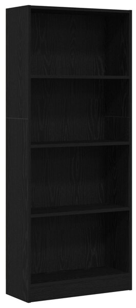 Könyvespolc 60 x 24 x 143 cm Szerelt Fa Fekete tölgy