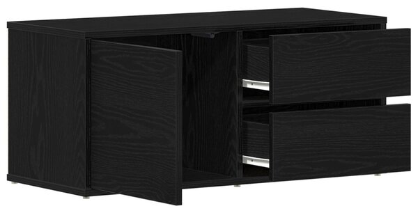 TV szekrény fiókkal Fekete tölgy 80 x 34 x 36 cm Faanyag