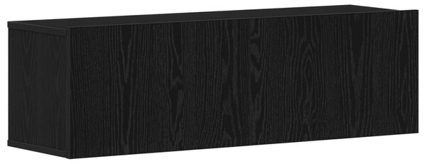 TV szekrény 100 x 30 x 30 cm Fekete tölgy Szerelt Fa