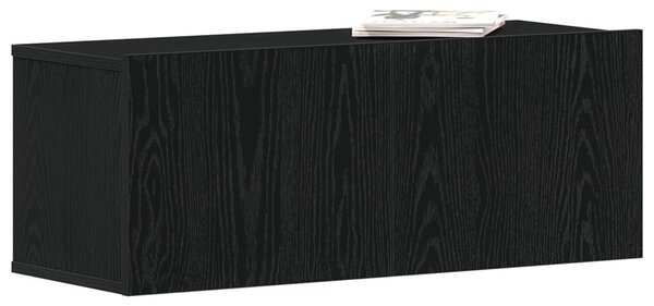 TV szekrény 80 x 30 x 30 cm Fekete tölgy Szerelt Fa