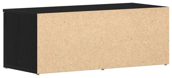 TV szekrény Fekete Tölgy 80x34x30 cm Mérnöki Fa