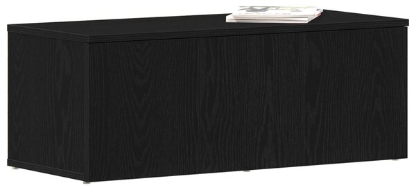 TV szekrény Fekete Tölgy 80x34x30 cm Mérnöki Fa
