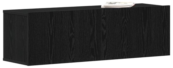 TV szekrény 100 x 30 x 30 cm Fekete tölgy Szerelt Fa