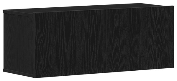 TV szekrény 80 x 30 x 30 cm Fekete tölgy Szerelt Fa