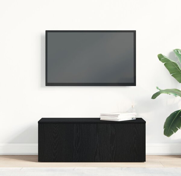 TV szekrény Fekete Tölgy 80x34x30 cm Mérnöki Fa