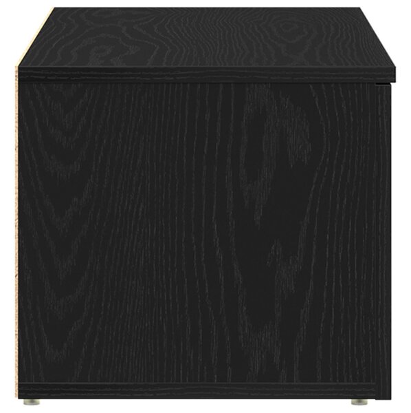 TV szekrény Fekete Tölgy 80x34x30 cm Mérnöki Fa