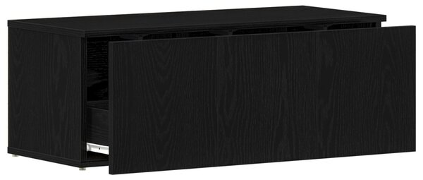 TV szekrény Fekete Tölgy 80x34x30 cm Mérnöki Fa