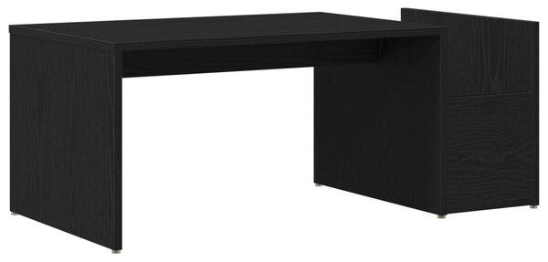 Fekete Tölgy Kávézó Asztal 90x45x35 cm Műgyanta