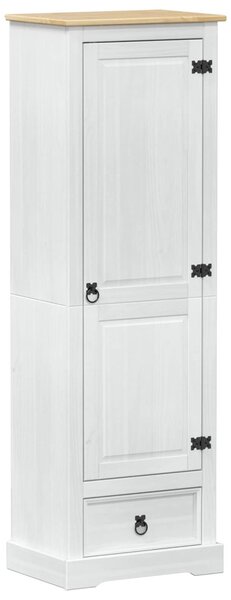 Szekrények fiókkal ajtóval Fehér 55 x 38 x 170 cm Tömör fenyőfa