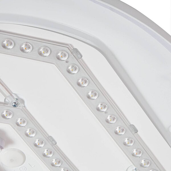 PRIOS Prios Wynion LED mennyezeti lámpa CCT DIP kapcsolóval 50cm, dimmelhető, Fehér / opál, Fürdőszoba, Műanyag, Modern