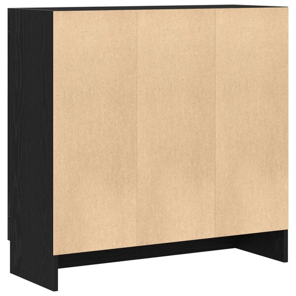 Könyvespolc Fekete Tölgy 82,5x30,5x80 cm Mérnöki Fa