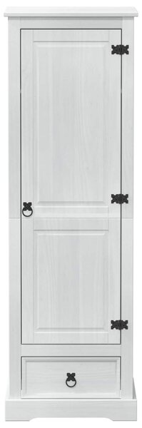 Szekrények fiókkal ajtóval Fehér 55 x 50 x 170 cm Tömör fenyőfa