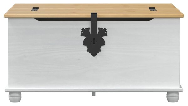 Storage box fiókkal Fehér 90 x 78 x 45 cm Tömör fenyőfa