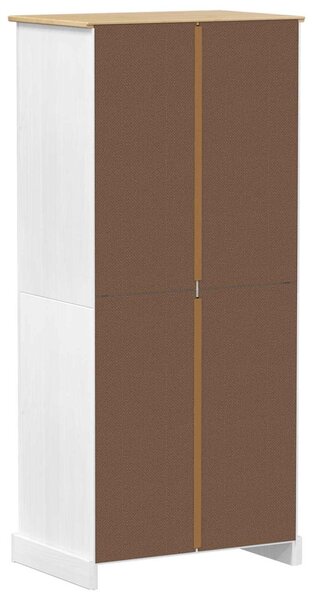 Szekrények polcokkal Fehér 76 x 50 x 170 cm Tömör fenyőfa