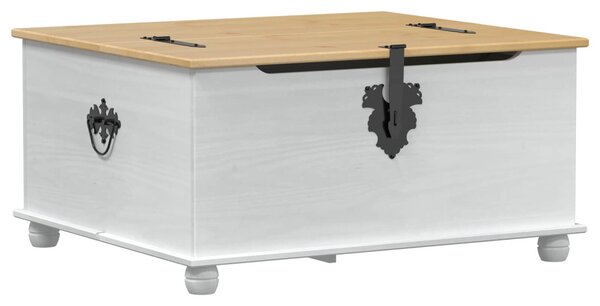 Storage box fiókkal Fehér 90 x 78 x 45 cm Tömör fenyőfa
